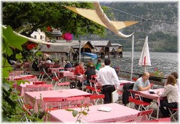 Lakeside dining at Hallstatt