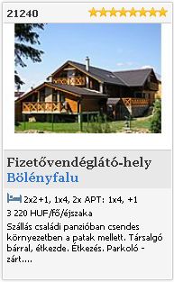 Bölényfalu   Fizetővendéglátó-hely  21240