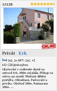 Limba.com - Krk, Privát, Ubytování 12128