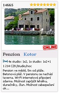 Limba.com - Kotor, Penzion, Ubytování 14665