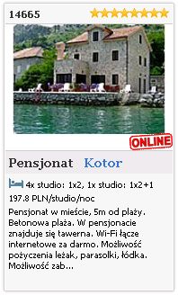 Limba.com - Kotor, Pensjonat, Noclegi 14665