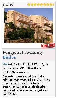 Limba.com - Budva, Pensjonat rodzinny, Noclegi 16795