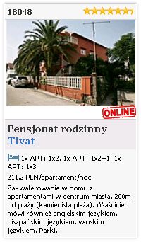 Limba.com - Tivat, Pensjonat rodzinny, Noclegi 18048