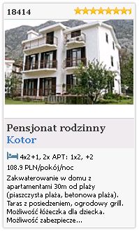 Limba.com - Kotor, Pensjonat rodzinny, Noclegi 18414