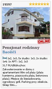 Limba.com - Baošići, Pensjonat rodzinny, Noclegi 19597