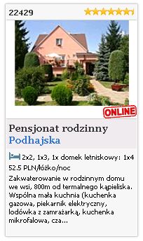 Limba.com - Podhajska, Pensjonat rodzinny, Noclegi 22429