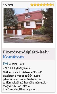 Limba.com - Komárom, Fizetővendéglátó-hely, Szállás 15729