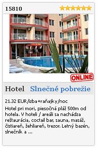 Limba.com - Slnečné pobrežie, Hotel, Ubytovanie 15810