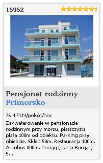 Limba.com - Primorsko, Pensjonat rodzinny, Noclegi 15952