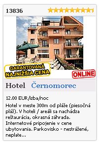 Limba.com - Černomorec, Hotel, Ubytovanie 13836