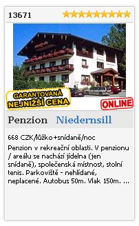 Limba.com - Niedernsill, Penzion, Ubytování 13671